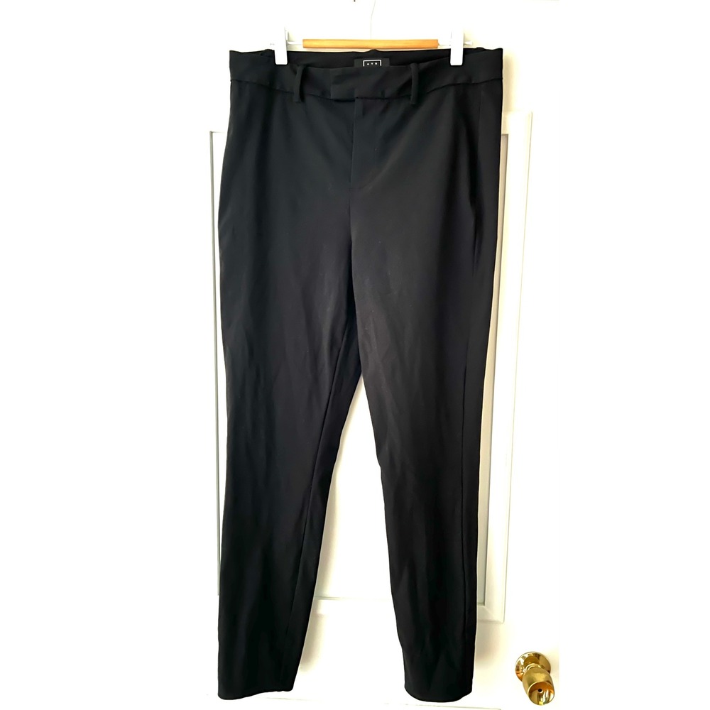 AYR Black Skinny Ankle Pants Cotton Blend Stretch Trousers Size 10